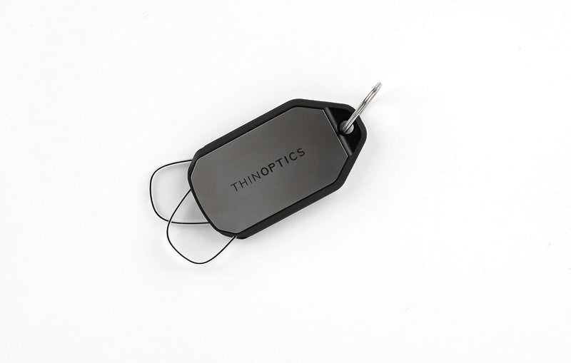 ThinOptics Reading Glasses 1.50 Black Frames With Keychain Case - Compact Foldable Reading Glasses 1.50 Strength With Flex-Fit Technology 1.5 Strength - BeesActive Australia