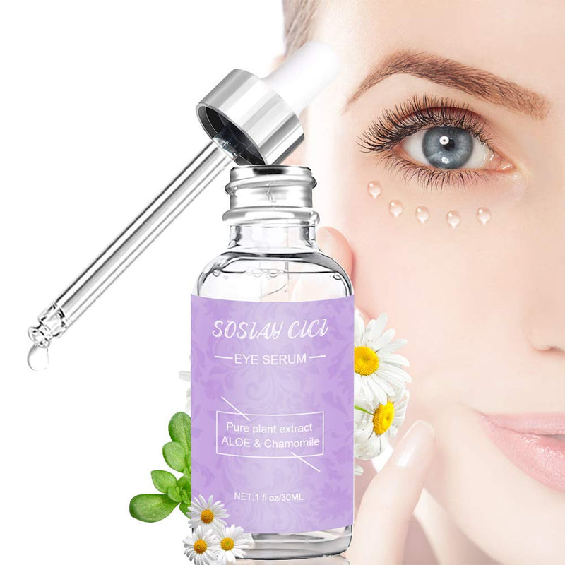 Organic Eye Serum, Under Eye Serum for Crows Feet and Puffiness, Natural Moisturize Anti Aging Eye Cream with Caffeine, Aloe and Hyaluronic, Reduce Eye Bags and Wrinkles, for Men and Women 30ml - BeesActive Australia