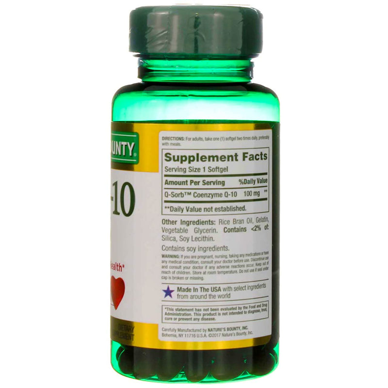 Nature's Bounty Co Q-10 100 mg Dietary Supplement Softgels - 75 ct, Pack of 2 - BeesActive Australia