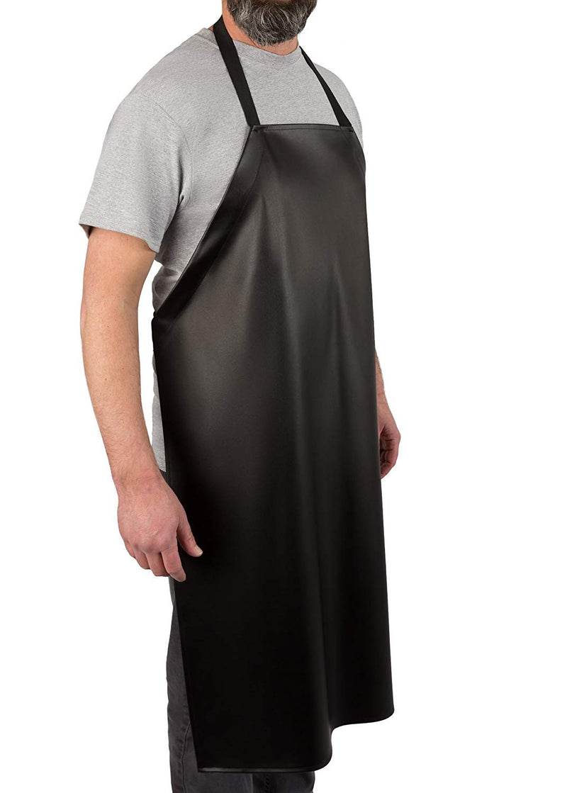 KNG 2 Pack Heavy Duty Waterproof Vinyl Apron Extra Long – Dishwashing, Butcher, Dog Grooming, Fish Cleaning, Chemical Resistant, Lab and Industrial Apron – Black Pack Of 2 - BeesActive Australia