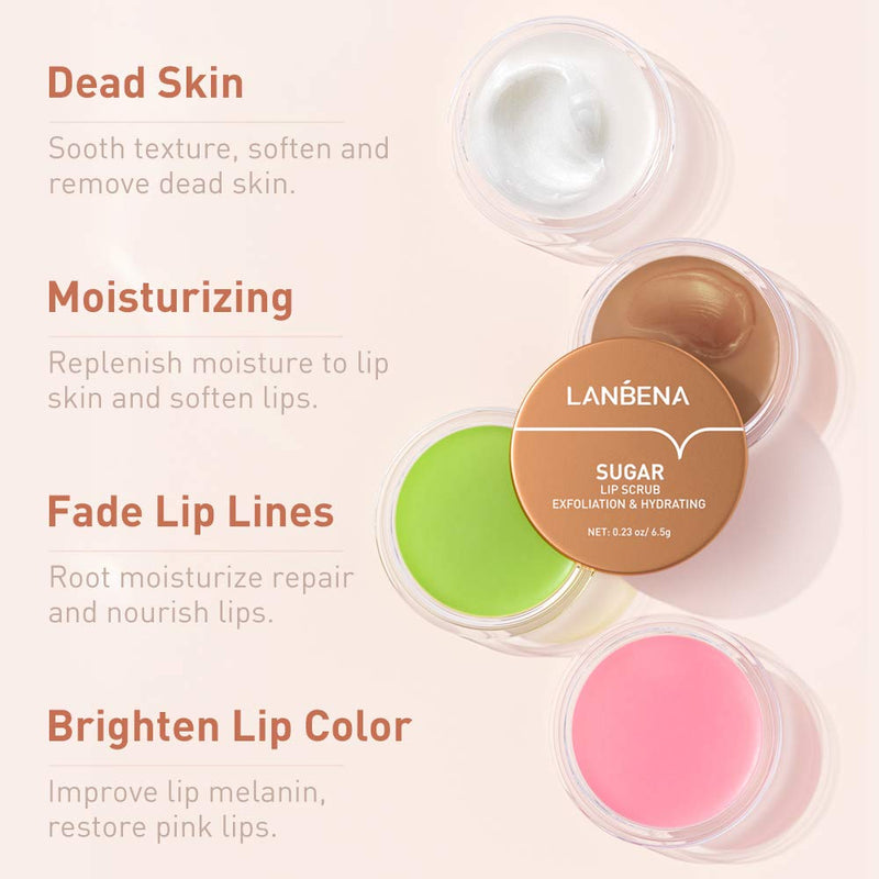 Lip Mask Aloe Scrub Cream for Moisturizing Softening Keratin Fading Lip Lines Improving Lips Peeling Keeping Lip Smooth Elasticity (Aloe) Orange - BeesActive Australia