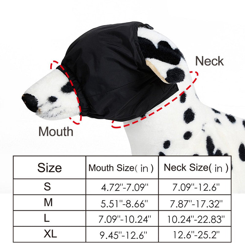 WORDERFUL Dog Eye Mask Calming Cap Shading Pet Anxiety Mask Muzzle for Grooming Anti Car Sickness Large - BeesActive Australia
