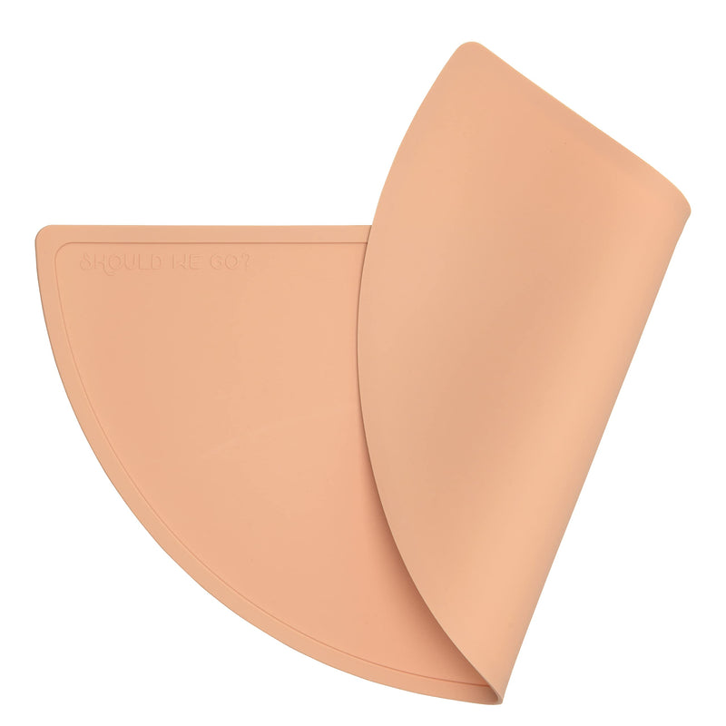 Silicone Pet Food Mat: Waterproof, Non-Slip, Raised Edges to Prevent Spills, Easy-to-Clean Flexible Tray for Dog Feeding and Water Bowls. Large, Cute, Modern Design. Blush - BeesActive Australia
