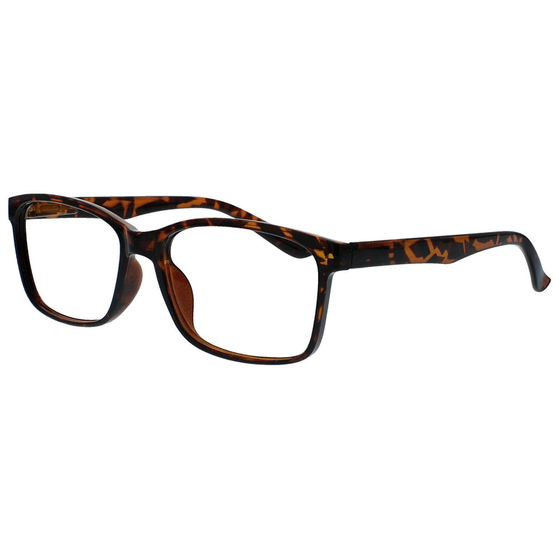 The Reading Glasses Company Brown Tortoiseshell Readers Large Designer Style Mens Spring Hinges R83-2 +1.00 +1.00 Magnification - BeesActive Australia