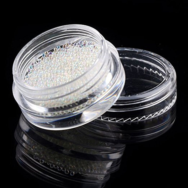 YesLady Nail Art Micro Caviar Rhinestone AB Crystal Glass Gardient Dazzling Glitter Mini Beads 3D Manicures Tips Decoration 0.6mm - BeesActive Australia