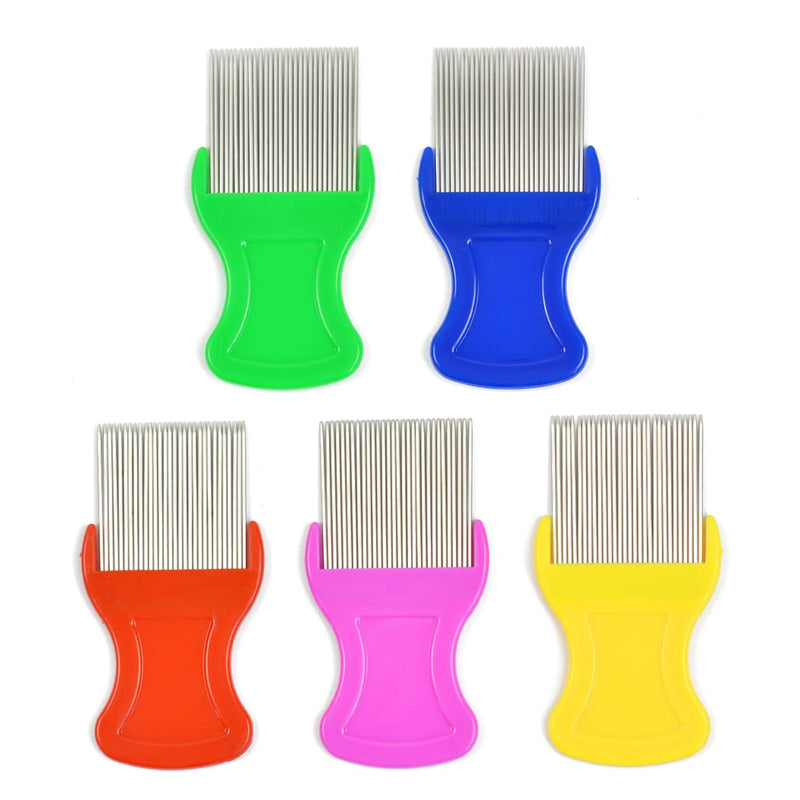 4 Pcs Lice Comb Nit Comb Pet Hair Grooming Comb Removal Dandruff Comb with Metal Teeth - BeesActive Australia