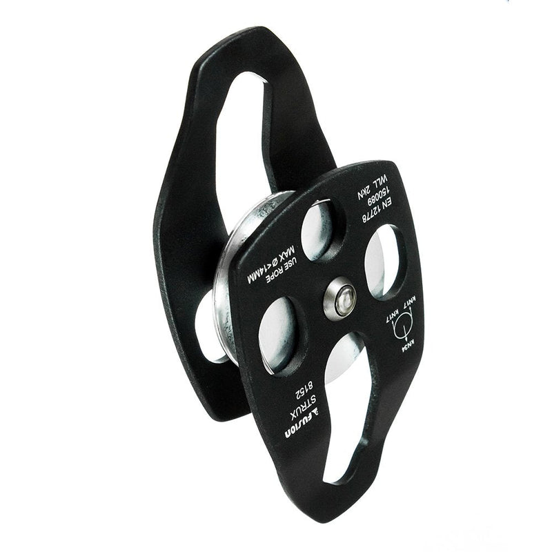 Fusion Climb Strux Aluminum Rescue Side Swing Pulley Matte Black 34KN - BeesActive Australia
