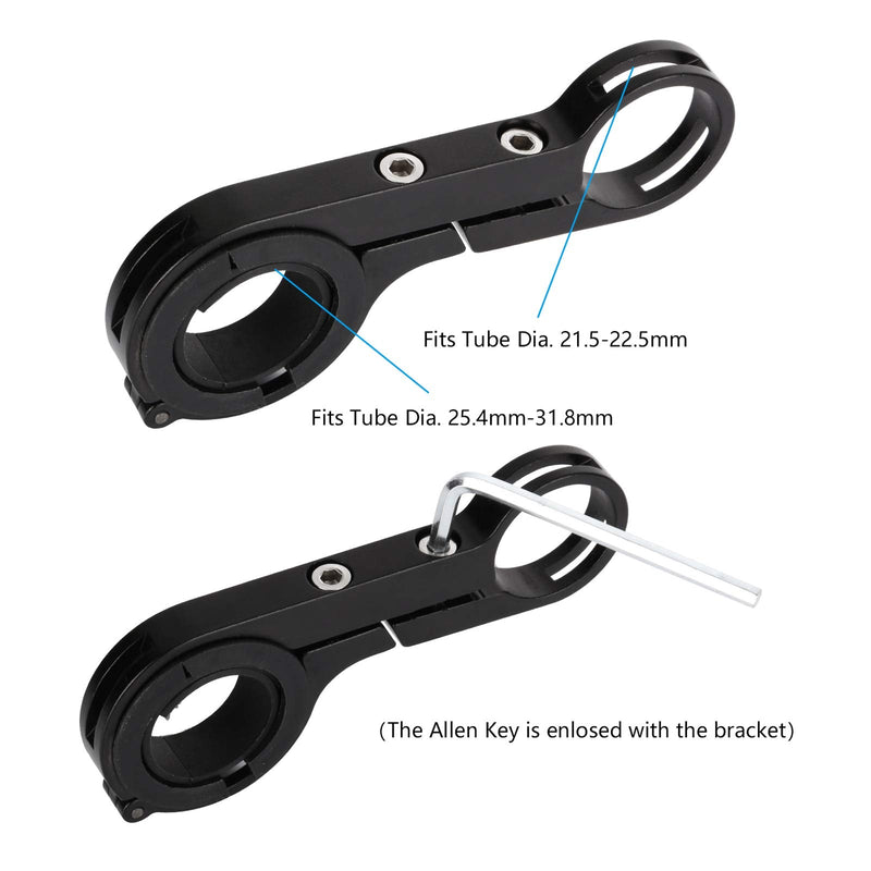 Yizhet Bike Handlebar Extender, Lightweight Durable Double Bicycle Handlebar Extension Bracket for Holding Motorcycle E-Bike Lamp Speedometer GPS Phone Mount Holder Aluminum Alloy 20cm - BeesActive Australia