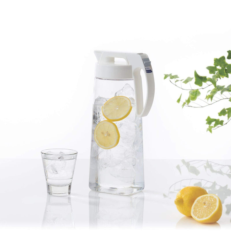 Lustroware Easy Care One-touch Airtight Pitcher 2.2QT (71oz) for Hot or Cold Liquids | High Heat Resistant, Leak Proof & Space Saving | Made in Japan - BeesActive Australia