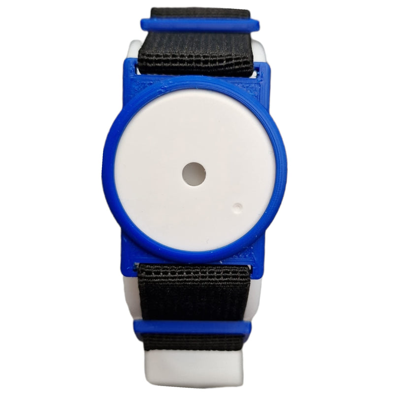 CGM Clips UK - Sensor Armband Holder/Protector Compatible with Freestyle Libre 1/2 - Blue w Black Straps - BeesActive Australia