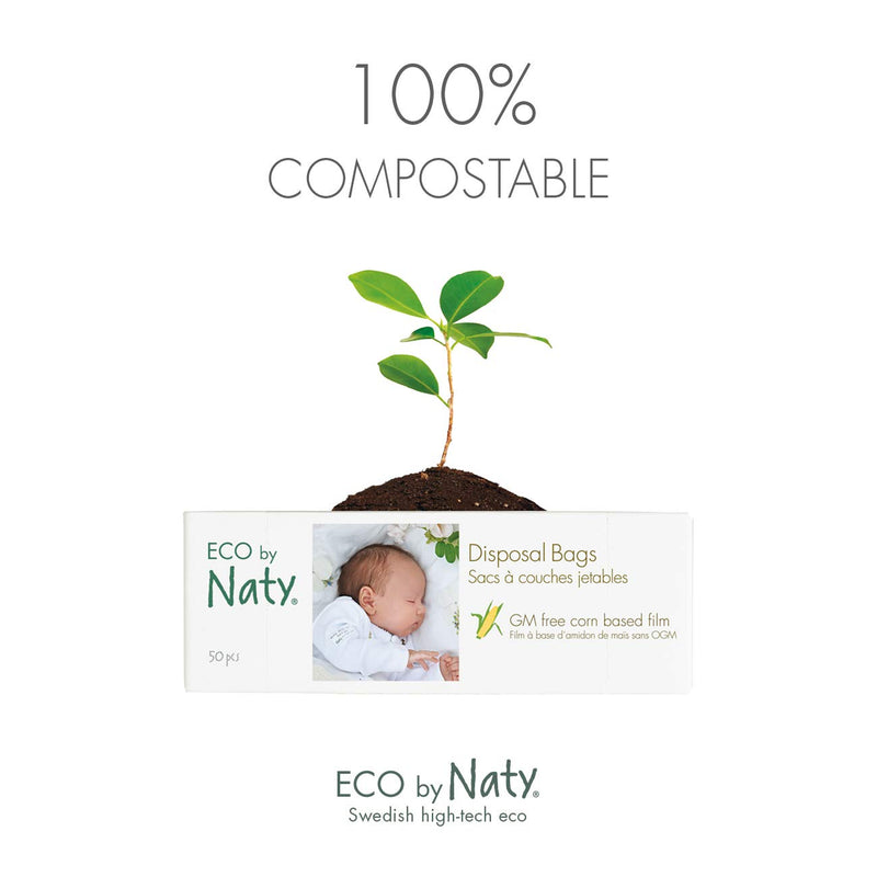 Eco by Naty, Ecological Disposal Bags, 150 pieces (3x50), 100 percent Compostable 3 - BeesActive Australia
