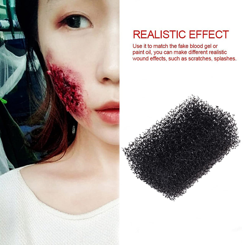 MEICOLY 30g Halloween Coagulated Blood Gel with Stipple Sponge Party Artificial Fake Blood Film Makeup Cosplay - BeesActive Australia