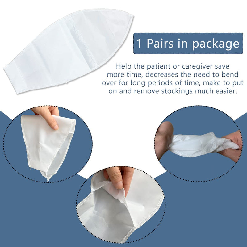 HWI Open Toe Compression Sock Assist Aid Easy Slider Stocking Helper for Edema Patient, Elderly, Disabled, Pregnancy, 2 Pcs - BeesActive Australia