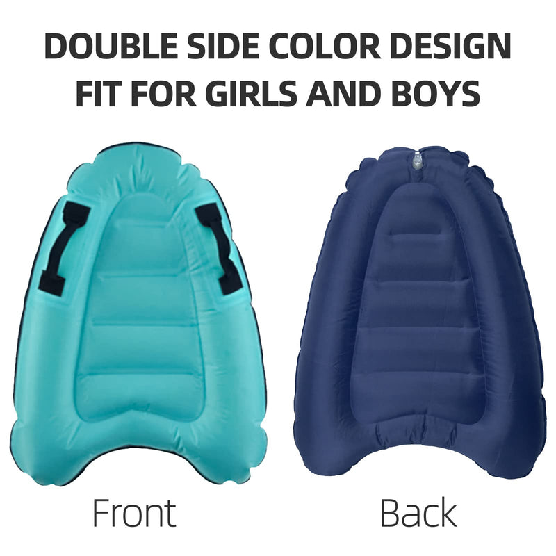 2PCS Inflatable Surfboard Portable Bodyboard with Handles Lightweight Soft Body Boards for Kids Surfboards Pool Floats Boards for Beach, Surfing, Swimming, Water Fun - BeesActive Australia