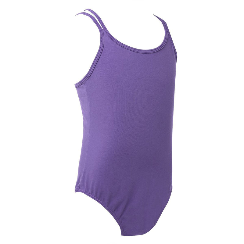 winying Kids Girls Cotton Strappy Criss Cross Back Athletic Sports Gymnastics Leotard Ballet Dance Jumpsuit Purple 7-8 - BeesActive Australia