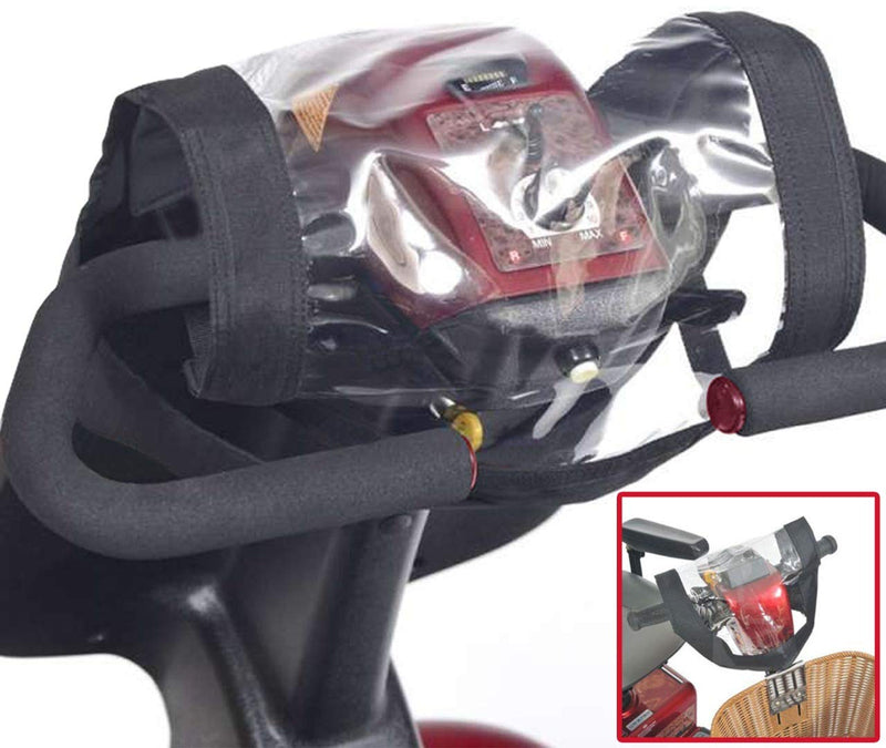 LTG Mobility Scooter Control Panel Tiller Cover Universal Waterproof Protective (Black) Black - BeesActive Australia