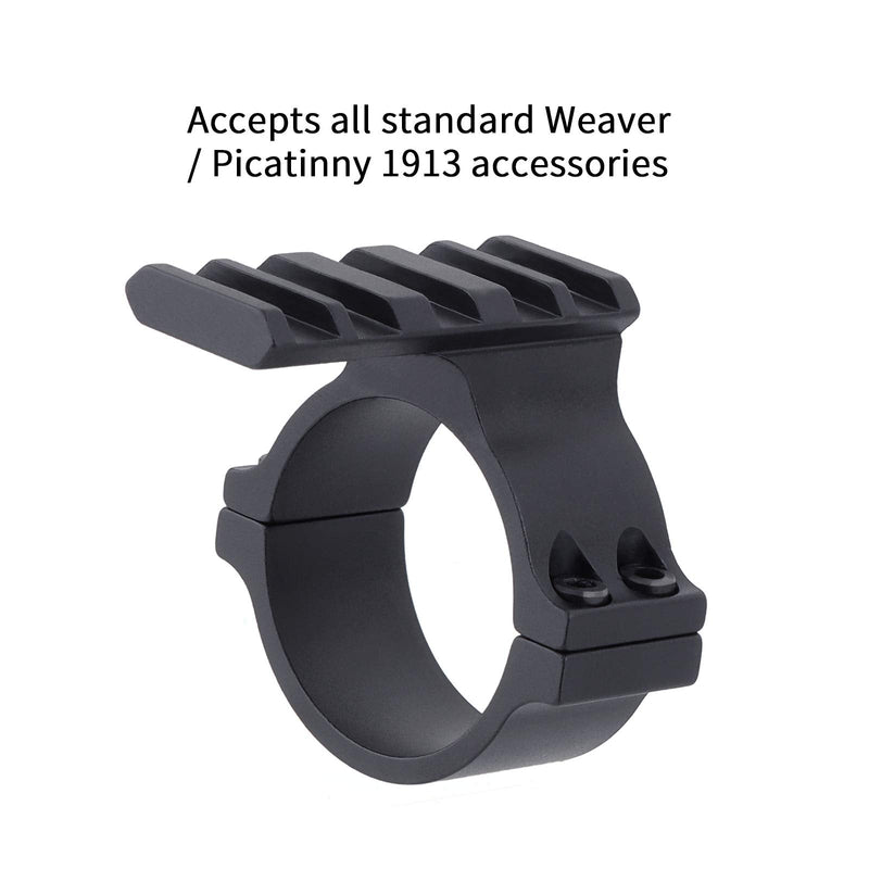 ToopMount 34mm/1.34 inch Scope Adapter Ring Mount with 20mm Picatinny/Weaver Top Rail, Tactical Barrel Clamp Mount, for Scope Flashlight All Standard Weaver/Picatinny 1913 Rails - BeesActive Australia