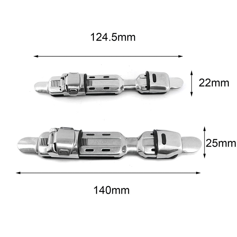 heyous Fishing Reel Seat 2pcs Stainless Steel Fishing Reel Seat Deck Wheel Rod Clip 2 Sizes Fishing Accessory Tool Spinner Tackle - BeesActive Australia