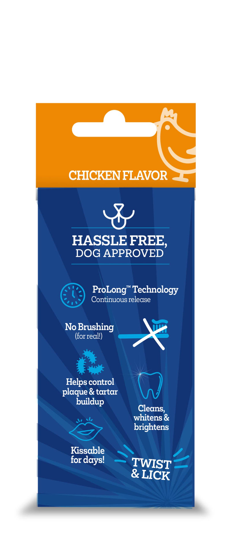 Vetality Brush Free Twist & Lick Brushless Dental Gel for Dogs | Continuously Cleans Teeth and Gums for 24 Hours | Tasty Chicken Flavor | Vet Recommended Dog Breath Freshener | Fun to Use - BeesActive Australia