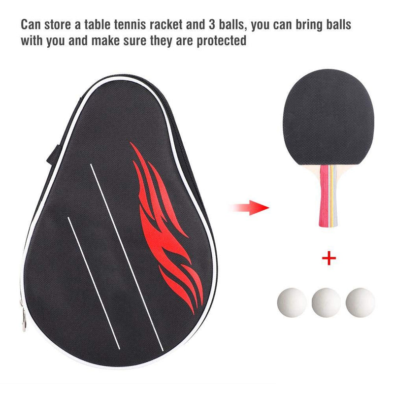 Dioche Table Tennis Racket Case, Lightweight Portable Ping Pong Paddle Carry Case Bat Bag Holder with Balls Pouch - BeesActive Australia