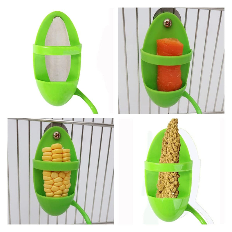 OSWINMART Cuttlefish Bone with Holder (1+2) Sets 3 in 1 Bird Toys(Treat Skewer/Mirror/Perch) Bird Food Holder 3 in 1 Bird Toys(Feeder/Mirror/Perch Bird Toy Toy-A - BeesActive Australia