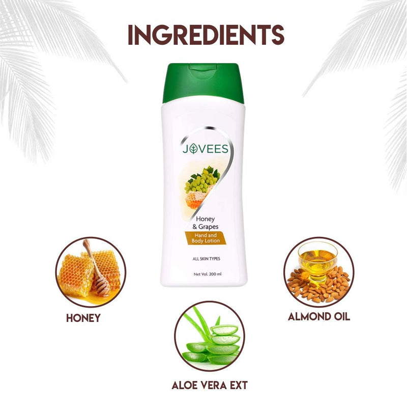 Jovees Honey & Grape Hand & Body Lotion - 200ml - BeesActive Australia