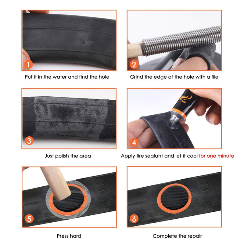 Rubber Bike Tire Patch Bicycle Tyre Tires Patches Repair Kit, 30mm Motor Bicycle Bike Tyre Tire Inner Tube Puncture - BeesActive Australia