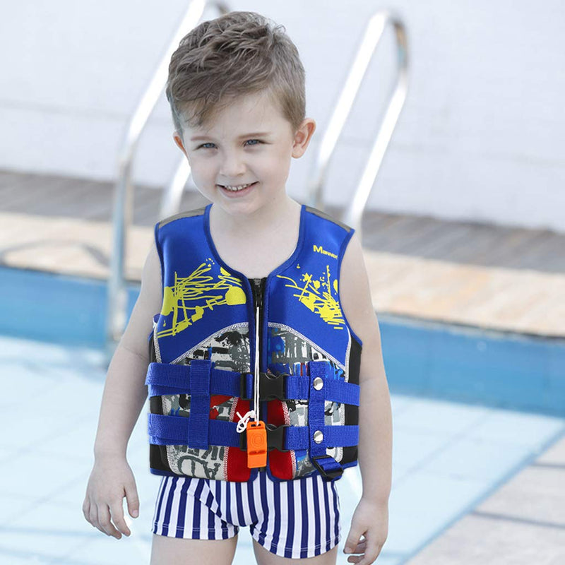 Vine Kids Swim Vest Toddler Life Jacket Kids Life Jackets Floation Swimsuit Buoyancy Swimwear, Blue, L/5-7 Years L(5-7 Year) - BeesActive Australia