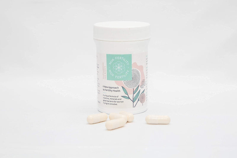 Nua Fertility, NuaBiome Women - A Unique Formula of Vitamins, Minerals and Live Bacteria for Women Trying to Conceive - 60 Capsules (1 Month Supply) - BeesActive Australia