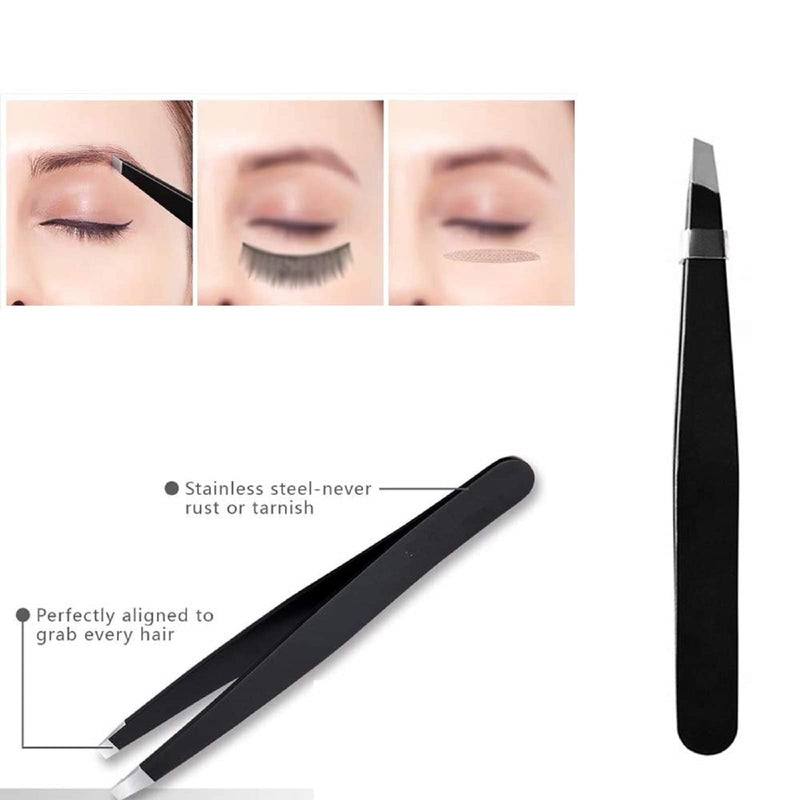 Eyebrow Tweezers Sets, 4 Pcs Professional Stainless Steel Precision Tweezer Set Plucking Tools for Ingrown Hair Removing and Facial Hair - BeesActive Australia