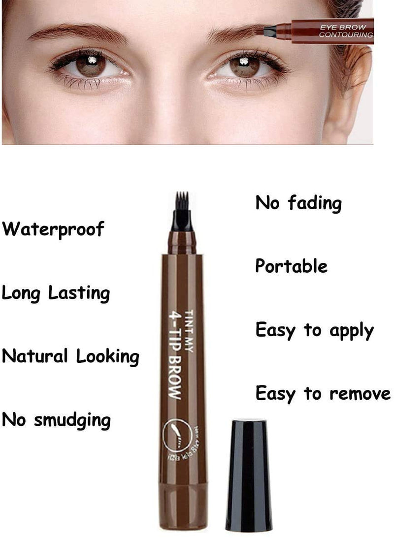 BesLife Eyebrow Pencil, Waterproof Eyebrow Pencil for Professional Makeup, Draws Natural Brow Hairs & Fills in Sparse Areas & Gaps,1 Count Dark Brown - BeesActive Australia