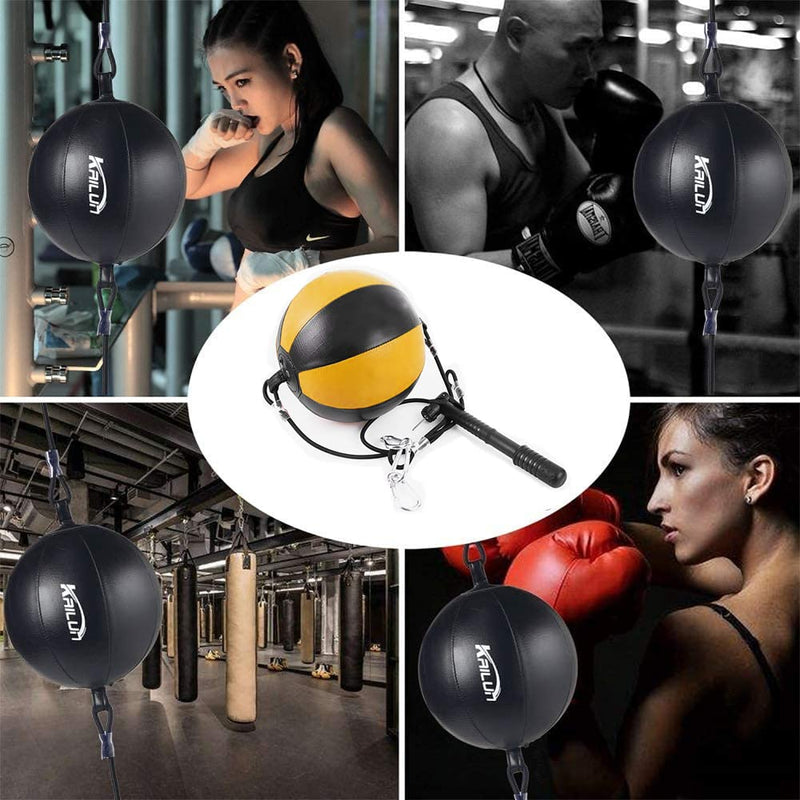 Kvittra Double End Punching Bag Boxing Striking Bag for Training - Speed Double Ended Bag Set Includes Boxing Reflex Ball Headband and Pump- Portable Punching Speed Ball for Boxing and MMA Training - BeesActive Australia