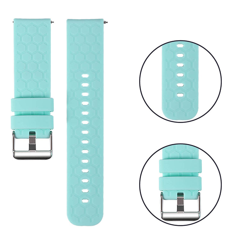 ECSEM Soft Silicone Smart Watch Replacement Bands Straps Compatible with Yamay SW021/SW025/SW020/SW023 Smartwatch Accessory,Quick Release Smart Watch Band for Willful ID205L,ID205G,SW025(6Pack) 6Pack - BeesActive Australia