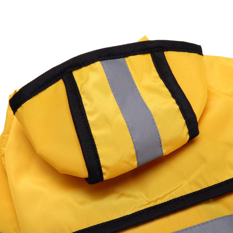 Lifeunion Dog Reflective Raincoat with Hood Harness Hole, Waterproof Slicker Poncho for Small Medium Dogs and Puppies Large Yellow - BeesActive Australia