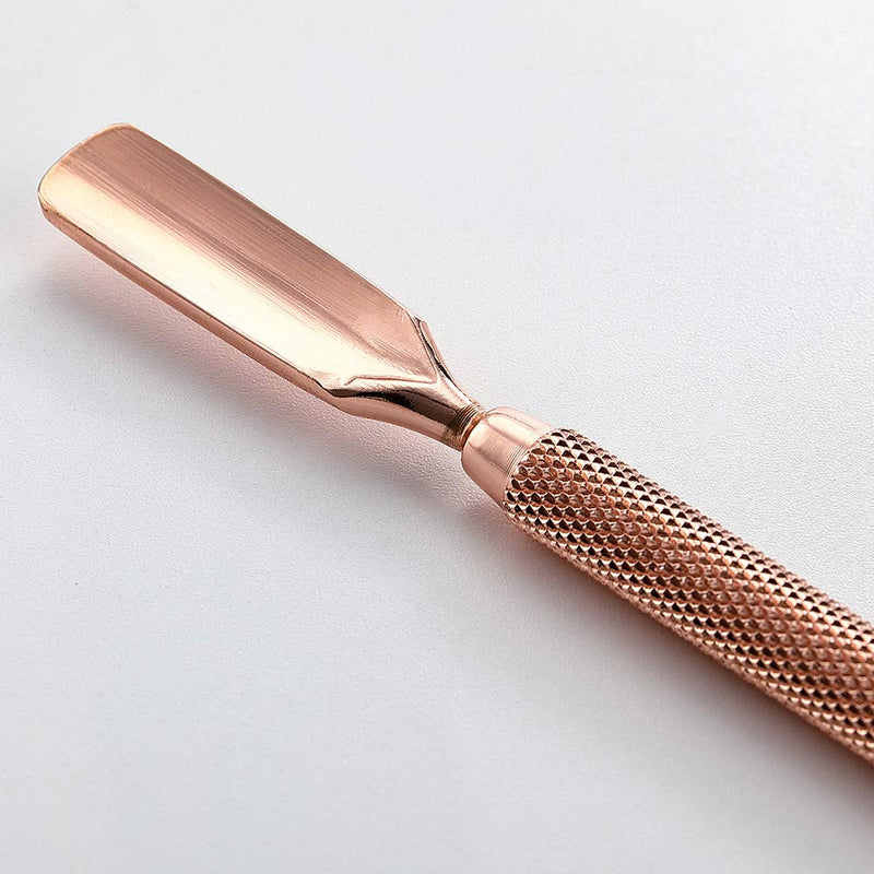 Stainless Steel Cuticle Pusher for Fingernail and Toenail by YFS, Easy to Use Stianless Steel Nail Tools 2-Rose Gold - BeesActive Australia