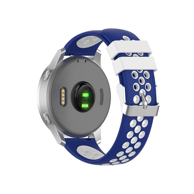 Smart Watch Band Compatible with Amazfit GTR 42mm/GTS/GTS 2/GTS 2e/GTS 2 Mini 20MM Quick Release Bands/Straps Silicone Breathable Replacement Wristbands for Women Men(BlackRed+WhiteBlue) BlackRed+WhiteBlue - BeesActive Australia