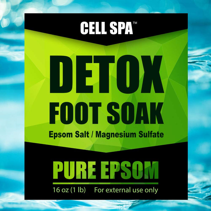 Cell Spa Detox Foot Soak Bath Premium 16 Ounce Lavender Scented Epsom Salt Magnesium Sulfate to Help Detox, Relieve Stress, Eliminate Odors & Soften Your Feet (UNSCENTED) UNSCENTED - BeesActive Australia