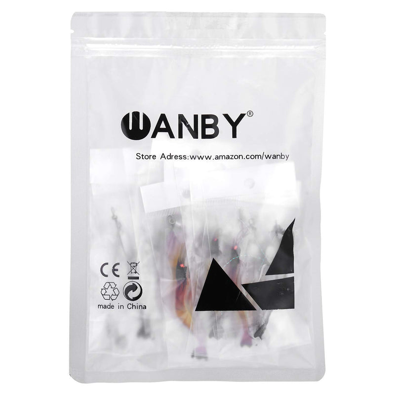 [AUSTRALIA] - WANBY Artificial Silicone Soft Lures Shrimp Bait Set Kit Luminous Swimbait Shrimp Fishing Lures with Hook Fishing Tackle for Freshwater Saltwater Trout Bass Salmon 12PCS 