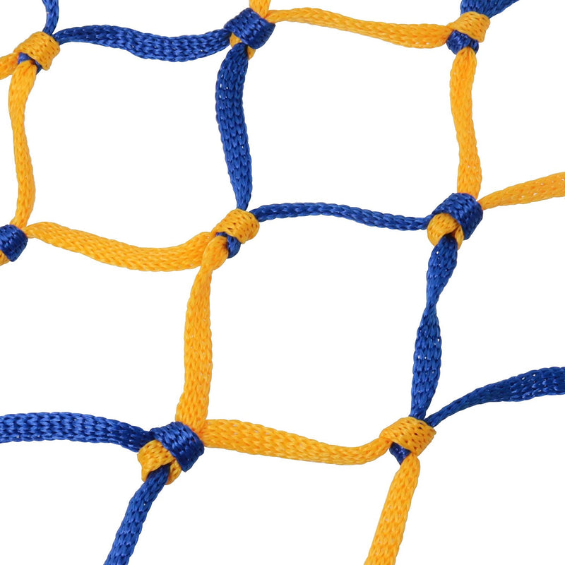 LUORNG 2Pcs Football Accessories Basketball Mesh Net Bag Single Ball Carrier for Volleyball Soccer Basketball Blue Yellow - BeesActive Australia