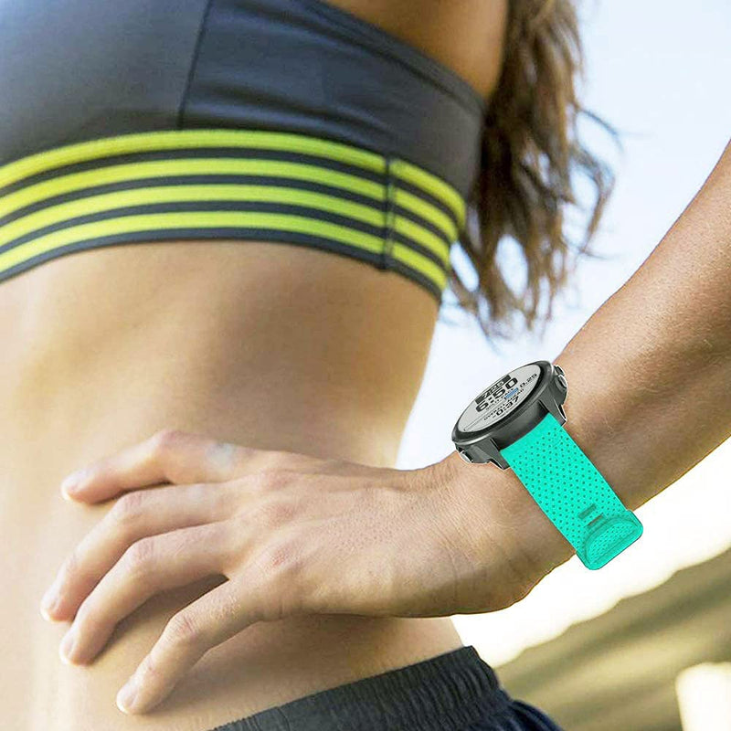 Compatible for Fenix 5S, Soft Silicone Wristband Replacement Watch Band for Fenix 5S/Fenix 5S plus/Fenix 6S/Fenix 6S Pro/fenix 6S Sapphire/D2 delta S (Width: 20mm) Mint Green - BeesActive Australia