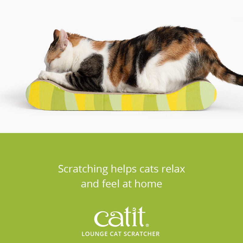 Catit Style Cardboard Cat Scratcher, Corrugated Scratching Board for Cats Lounge Jungle Stripe - BeesActive Australia