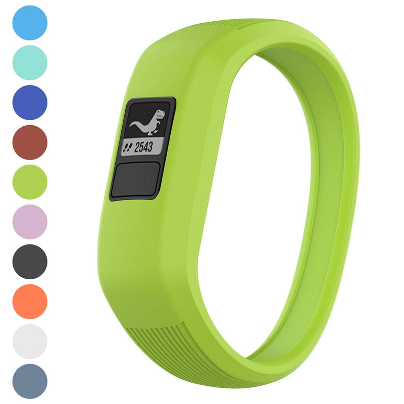 Watbro Bands Compatible with Garmin Vivofit JR/Vivofit JR2/ Vivofit 3, Soft Silicone Adjustable Stretchy Replacement Watch Bands with Buckle, for Vivofit jr/jr 2/3, for Kids Boys Girls Small Large 3 Pack:Slate+Sky Blue+Lime - BeesActive Australia