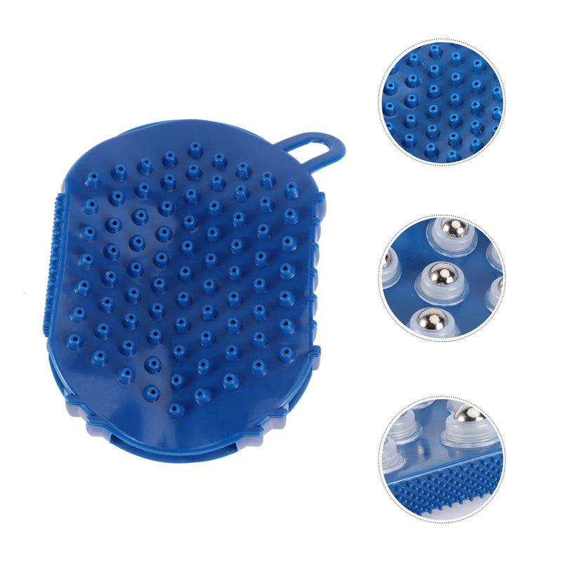 HEALLILY 1pc Metal Ball Palm Massage Cover Palm Massage Relaxation Brush 7 Ball Massage Gloves for Body Massage Mobility Recovery (Blue) - BeesActive Australia