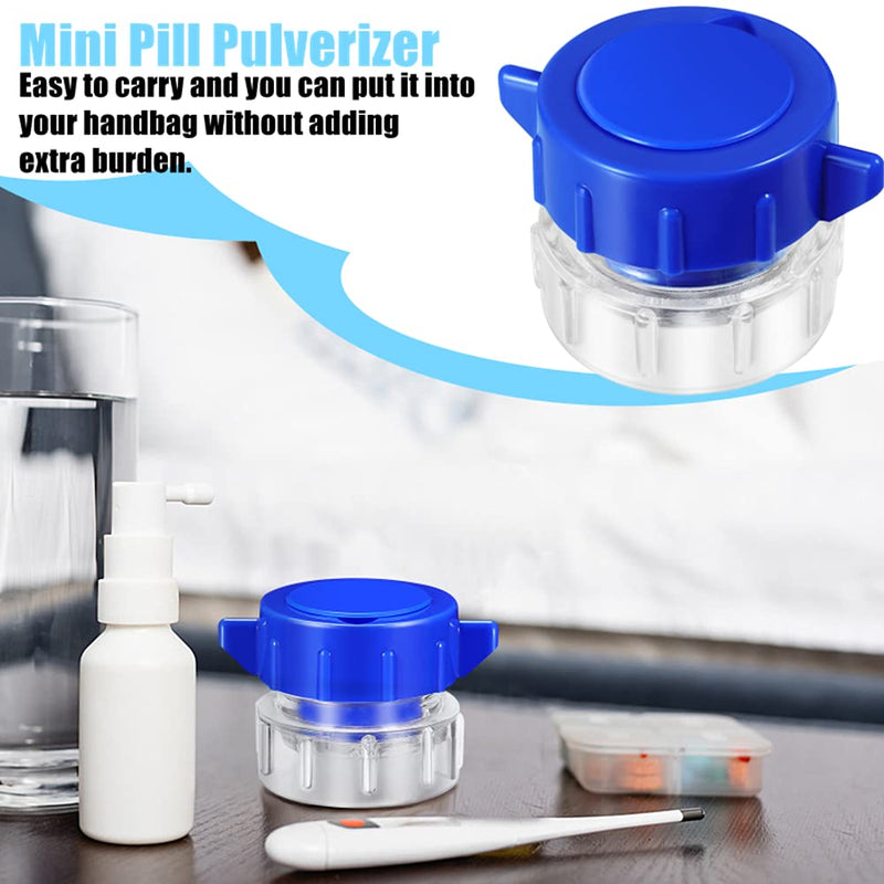 2 Pack Pill Grinder,Pill Pulverizer Tablet Grinder Medicine Splitter Powder Crusher and Storage Box - BeesActive Australia