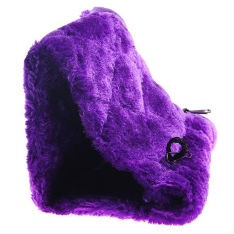 Plush Pet Bird Hut Nest Cdycam Hammock Hanging Cage Warm Nest Happy Snuggle Cave Tent Medium (Pack of 1) Purple - BeesActive Australia
