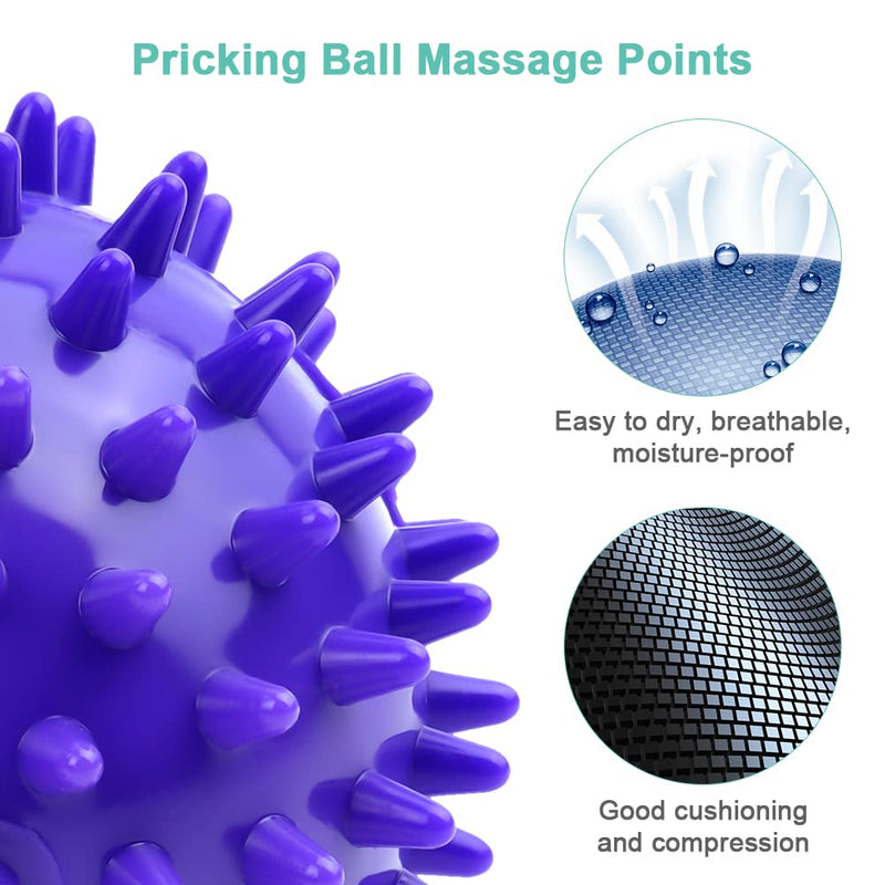 URAQT Spiky Massage Ball, 3 Pack Hard Spiky Massage Ball Roller Set, Professional Physical Therapy Massage Balls for Myofascial Release, Trigger Point Deep Tissue Massage, Plantar Fasciitis Recovery - BeesActive Australia
