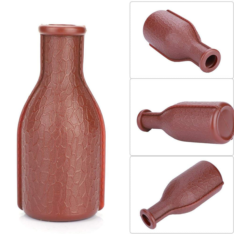 [AUSTRALIA] - VGEBY Billiard Kelly Pool Shaker Bottle, Brown Pool Dice Billiards Accessory with 16 Numbered Tally Balls 