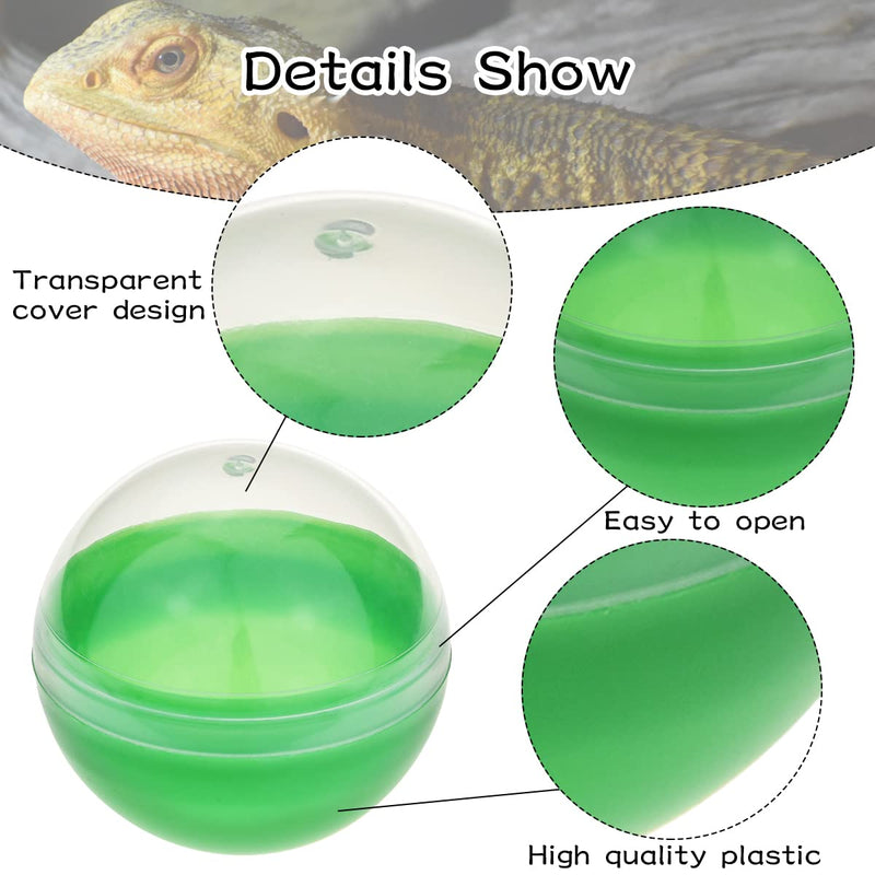 CooShou Lizard Bearded Dragon Feeding Toys Ball Reptile Food Toys Ball Lizard Interactive Toys for Bearded Dragon, Lizard, Gecko and Small Animals 6Pcs - BeesActive Australia