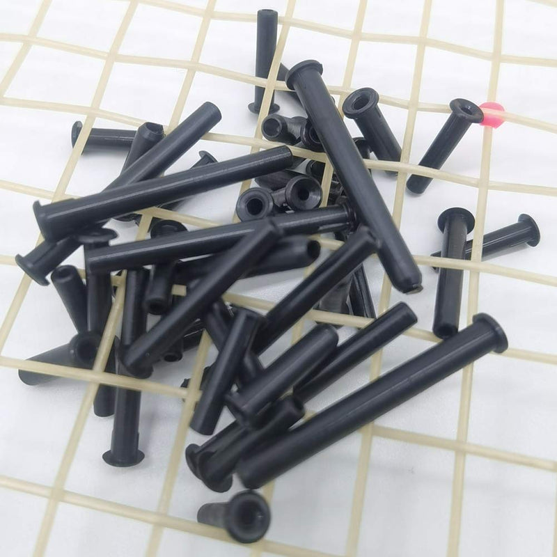 Mike-Tennis Grommets Universal Tennis Racket 3.6x15mm Grommets Eyelets Replacement Accessories Gear Equipment - Black 15pcs/Pack - BeesActive Australia