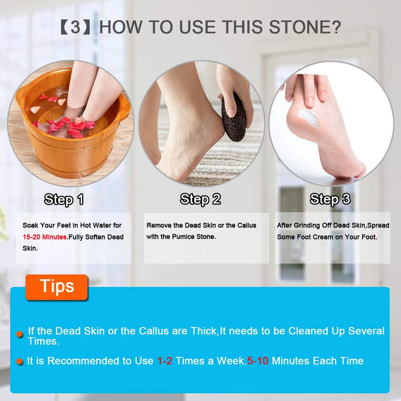 Natural Volcanic Lava Pumice Stone Foot and Hand Skin Pedicure Callus Dead Skin Remover(Brown) - BeesActive Australia